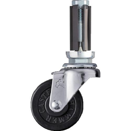ハンマーキャスター(Hammer Caster) パイプ差込み旋回式 ゴム車輪 50mm φ19〜2...