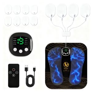 2025年新型 emsフットマット 足裏ケア 8種モード 19段階強度 リモコン付き 充電式 折り畳み可能 フットケア 足リラクセーション フットトレ
