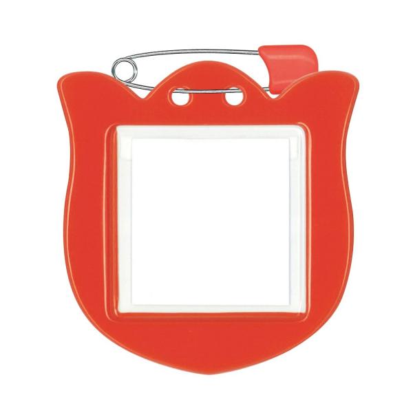 共栄プラスチック チューリップ型名札10枚パックレッド C-71-10-R