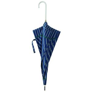 宮嶋 長傘 60cm ジャンプスリム 8mm耐風骨 ダブルストライプ ネイビー 【17890】