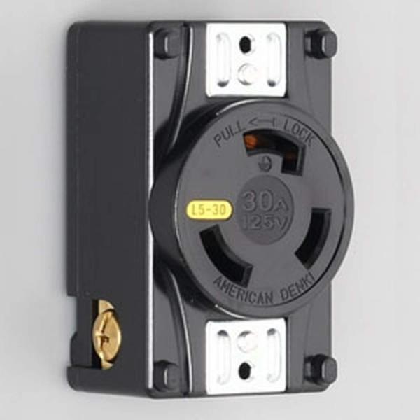 アメリカン電機 引掛形 パネル用コンセント 接地2P30A125V 3310PL5