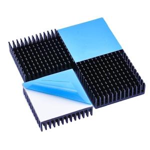 Easycargo 4pcsヒートシンクキット40 x 40 x 11 mm + 3 M 8810熱伝導性粘着テープ、冷却用 3Dプリンター、TEC1