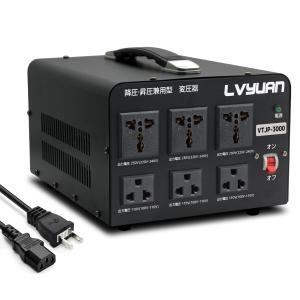 LVYUAN（リョクエン）アップトランス ダウントランス 3000W 海外国内両用型変圧器 降圧・昇圧ポータブルトランス 【220V地域機器対応 変圧