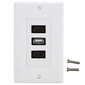 HDMI USB壁コンセント 3 in 1