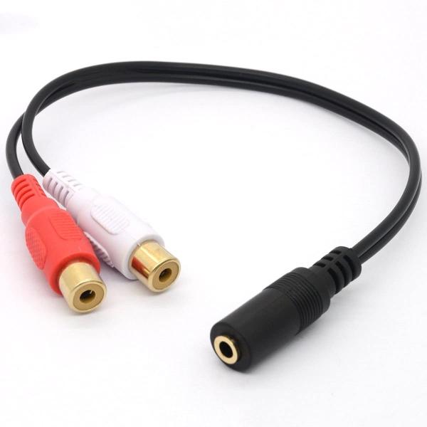Sound Wave【 3.5mm メス‐2RCA メス Y型RCAケーブル 24cm 】 オーディ...