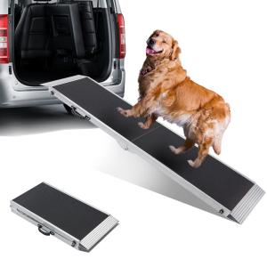 折り畳み アルミ スロープ 犬用， gardhom ペットスロープ 122*38CM