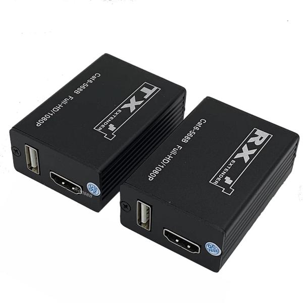 4K HDTV 120M KVMエクステンダーHDMI互換USBエクステンダー、CAT6 RJ45 ...