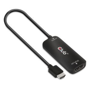Club3D HDMI オス to DisplayPort メス 4K120Hz 8K30Hz アクティブ アダプタ Micro USB給電付き (C