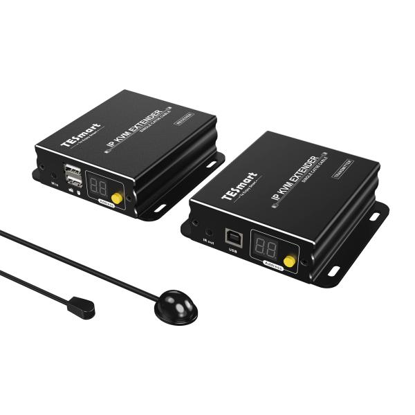 TESmart KVM HDMI エクステンダー HDMI 延長器 HDMI 増設 TCP/IPイー...