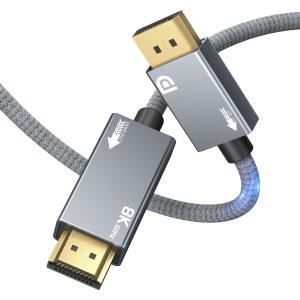 8K DP to HDMI 変換ケーブル 3M, AGFINEST 8K DisplayPort to HDMI ケーブルDisplayPort1.4