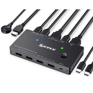 AIMOS デュアルモニター USB3.0 KVM 切替器 2入力2出力 AIMOS デュアルモニター USB3.0 KVM 切替器 2入力2出力 8K30Hz
