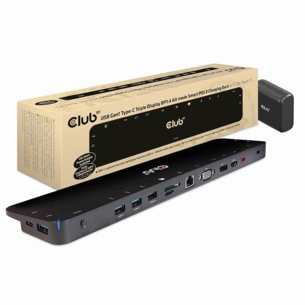 Club3D USB 3.2 Gen1 Type C トリプル ディスプレイ DP1.4 Alt m...