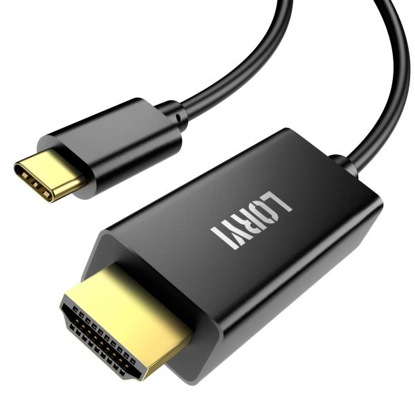USB C HDMI 変換ケーブル HDMI Type-C 4K@60Hz 1.8M接続ケーブル タ...