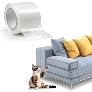 爪研ぎ防止 猫 猫用爪とぎ防止シート 粘着タイプ15cm*10m ペット犬猫用訓練用爪研ぎ防止テープ PVC製 透明 防水 傷・汚れ防止 はがせるタイ