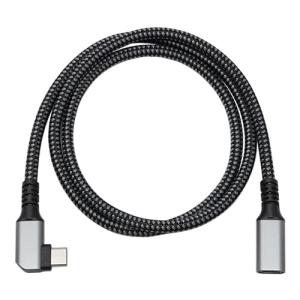 アイネックス(AINEX) PD100W対応 USB3.2Gen1 Type-C 横L型延長ケーブル 80cm U31CC-LF08
