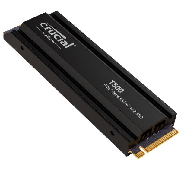Crucial T500 2TB Gen4 NVMe M.2 内蔵型ゲーミングSSD ヒートシンク付...