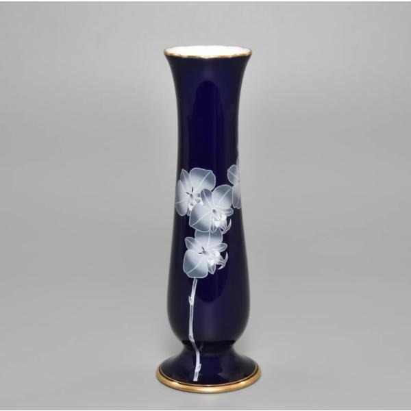 香蘭社 ルリ胡蝶蘭・花瓶 R1202-NU7