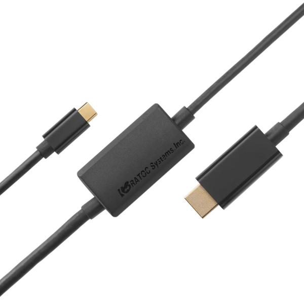 ラトックシステム USB Type-C to HDMI 変換ケーブル RS-UCHD4K60-1MA