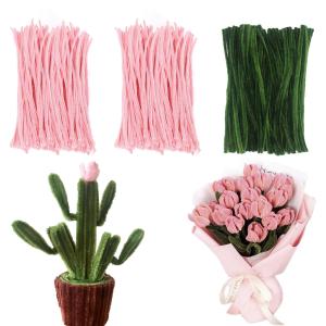 DIFEIUKI 手芸モール 300本 マカロン色 DIY造花 花束 カラー