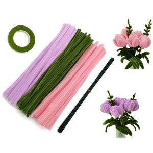 DIFEIUKI 手芸モール 300本 マカロン色 DIY造花 花束 カラー