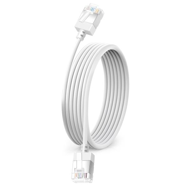 Dutevolns スリムイーサネットケーブル 2m フレキシブル Rj45 Cat 6 LANコー...