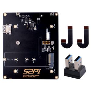 GeeekPi NU08 PCIe M.2 M-Key NVMe SSD PCIe 周辺ボード Raspberry Pi 5 用、2.5 インチ US