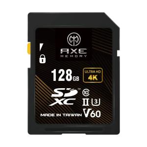 AXE MEMORY 128GB SDカード 読取り最大 245MB/s, UHS-II U3 V60 4K UHD, PROFESSION｜good-life-ser