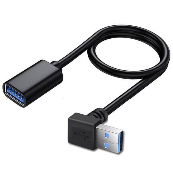 SKZIRI USB 3.0 L型 左右90°方向変換 ケーブル タイプAオス- タイプAメス 超高...