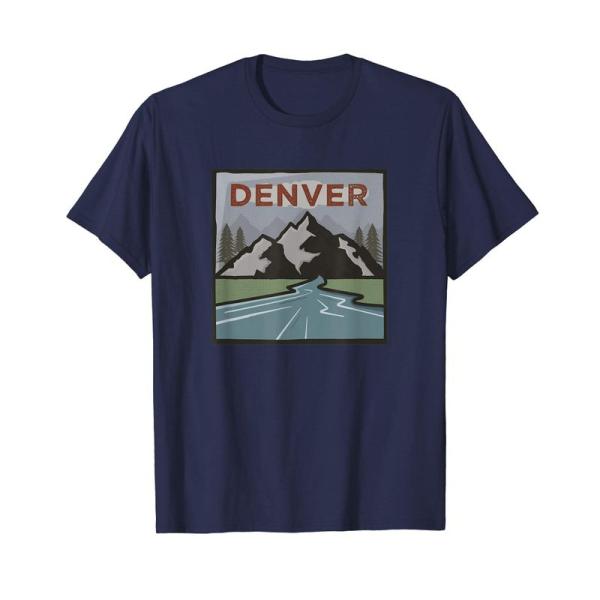 Vintage Denver, Colorado USA Illustration / Retro ...