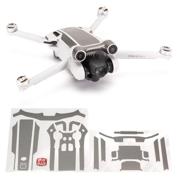 WRAPGRADE for DJI Mini 3 Pro 用 アクセントカラー スキンシール (チタ...