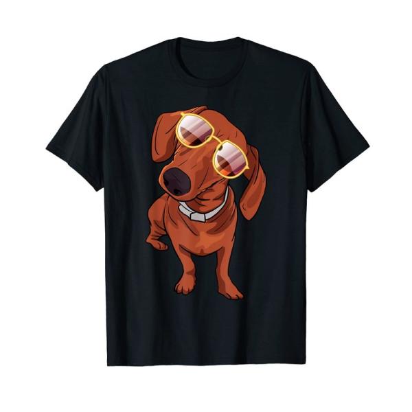 ダックスフントシャツ、かわいい犬好きのための面白いTシャツ Tシャツ