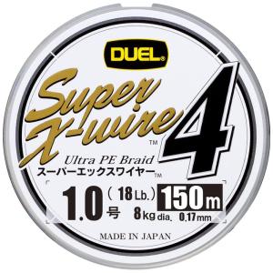 DUEL(デュエル) PEライン 1号 スーパーエックスワイヤー4 (Super X-wire 4) 150m 1号 S シルバー H358｜good-life-ser