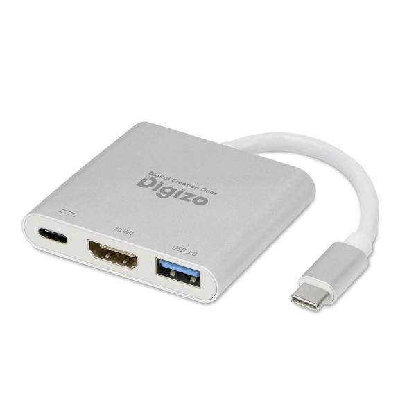 プリンストン Digizo PD60W対応 Type-C HDMI変換アダプター 4K対応 USB3...