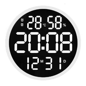 §BOMU-TECH∞BOMU 3D LEDデジタル時計 壁掛け時計 ウォールクロック 掛け時計 リモコン付き 静音 壁掛け温度計湿度計 時｜good-life-ser