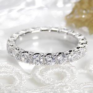 Pt900 2.0ct フルエタニティリング 2カラットの贅沢な量感 Pt900 2.0ct フルエタニティリング 2カラットの贅沢な量感