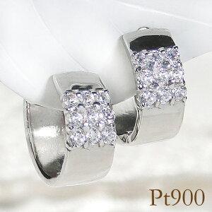 Pt900 0.5ct ダイヤモンド フープ ピアス 送料無料 ダイヤ PT プラチナ