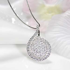 pt900 プラチナ ダイヤモンド ダイヤ ネックレス ペンダント 2.0ct 2