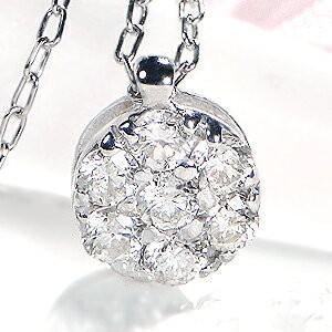 ダイヤモンドネックレス ダイヤモンド ネックレス ペンダント 0.2ct プラチナ pt900 パヴ...