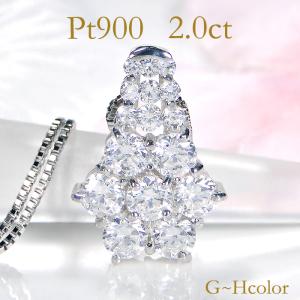 プラチナクロスダイヤモンドネックレス クロス ダイヤモンド計2.226ct プラチナ ペンダント・ネックレス【買取