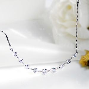 pt900 プラチナ ダイヤモンド ダイヤ ネックレス ペンダント ライン 1.0ct 1カラット ...