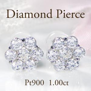 Pt900 0.5ct プラチナ ダイヤモンド フープ ピアス 送料無料