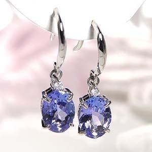pt900  可愛い プラチナ タンザナイトピアス フックピアス プラチナピアス プラチナ ジュエリ...