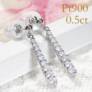 Pt900 2ct ダイヤモンド フラワー ピアス 送料無料 プラチナ 2カラット