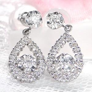 pt9000.5ct ペアモチーフ ダイヤモンド ピアス