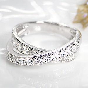 プラチナ pt900 ダイヤモンド クロス リング 13号 プラチナリング 13～23号【送料無料】クロス ダイヤモンド Pt900