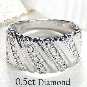 ☆新品☆PT900ダイヤモンド0.50カラットファッションリング　Size11 Pt900 ダイヤ リング Dカラー 0.2ct プラチナ 指輪 レディース