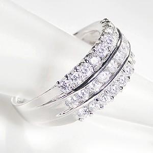 pt900 プラチナ ダイヤモンド ダイヤ 指輪 リング シンプル 埋め込み 4