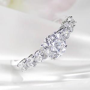 pt900 プラチナ ダイヤモンド ダイヤ 指輪 リング 1.1ct SIクラス 大粒 