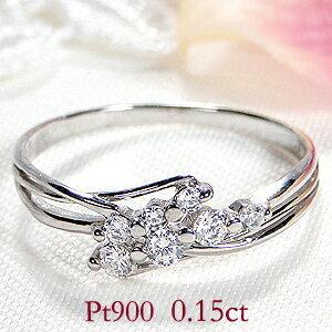 pt900 プラチナ ダイヤモンド ダイヤ 指輪 リング テンダイヤモンド 10