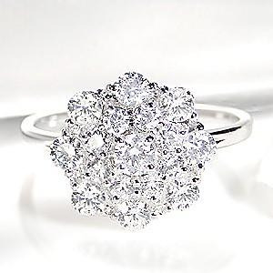 pt900 プラチナ ダイヤモンド ダイヤ 指輪 リング パヴェ 1.0ct 1